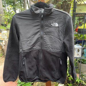 The North Face TNF Fleece Jacket Coat Black Stains on Cuff SEE PICTURE Girls Lrg